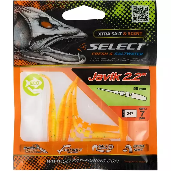 Силікон Select Javik 2.2" #247 (7 шт / уп), Длина силикона: 2.2" (5.59 см), Расцветка силикона: 247, фото , изображение 2